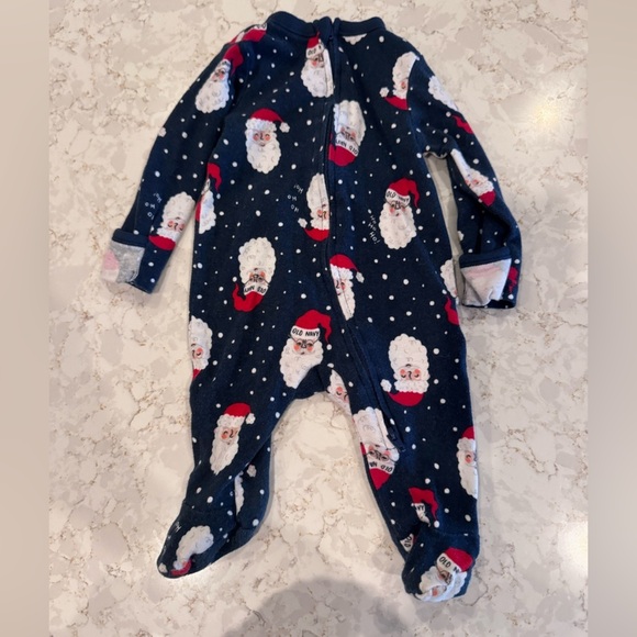 Christmas Old Navy Santa Print Kids One Piece Pajama 0-3 months - Picture 6 of 6